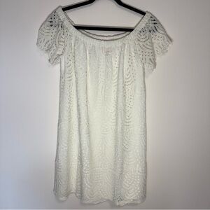 Lilly Pulitzer Off-shoulder White Ruffle Dress Size L